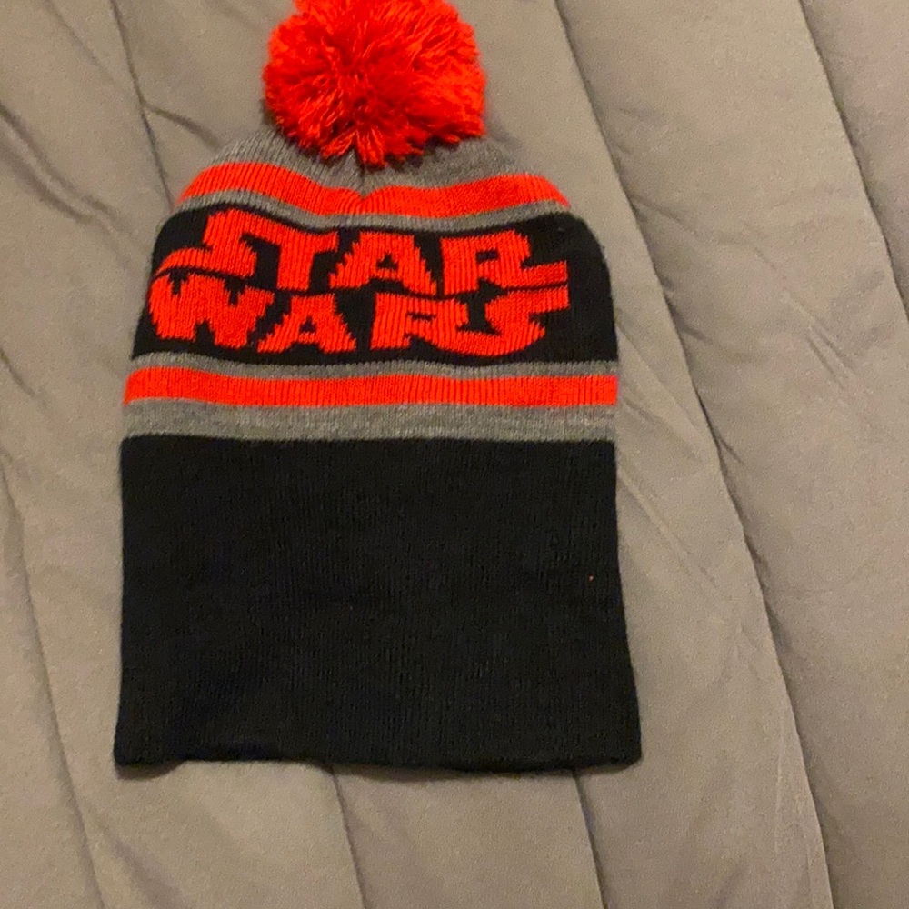 Red and black hat